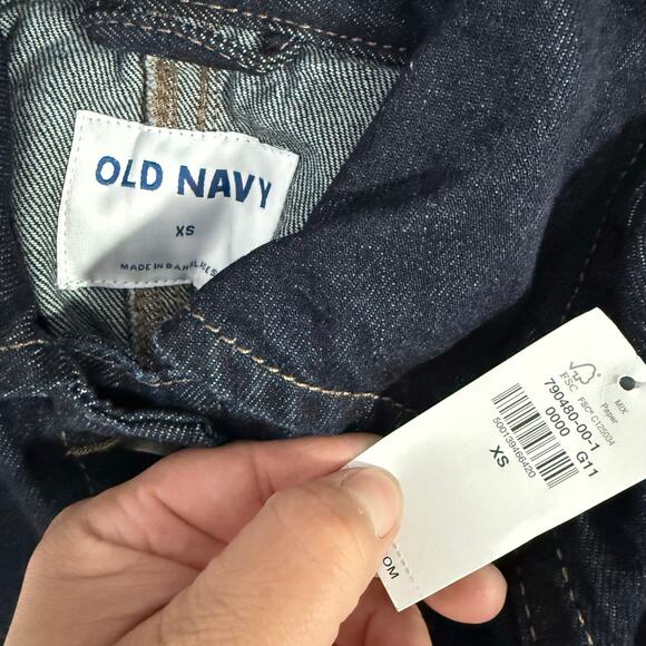 Old Navy Long Denim Barn Coat, Dark Wash, XS 790480 - Picture 5 of 5